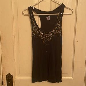 Blue Tank Top with Sparkles